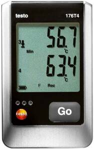 Testo 176 T4 4-Channel Temperature Logger with 4 External Thermocouple Connections (Type T, K, J) - 0572 1764