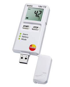 Testo 184 T2 Disposable Temp Data Logger with Display (operating time 150 days) - 0572 1842