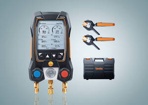 Testo 550s Smart Kit - Smart Digital Manifold with Wireless Clamp Temperature Probes - 0564 5502 01