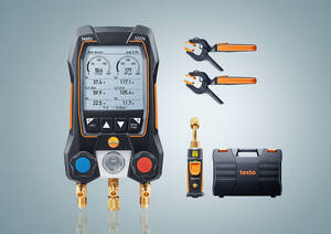 Testo 550s Smart Kit - Smart Digital Manifold with Wireless Clamp Temperature Probes and Wireless Vacuum Probe - 0564 5504 01