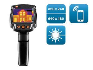 Testo 872 - Thermal Imaging Camera (incl. radio module for Bluetooth, lithium-ion rechargeable battery, 3 x testo ?-Markers) - 0560 8721
