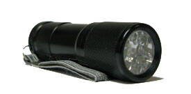 Zarbeco LED Flashlight with UV LEDs and Safety Glasses - UVset