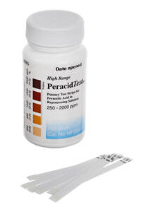 AquaPhoenix Peracetic Acid Test Strip, 250-2000 ppm, 100 strips - HP20401