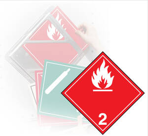 GHS Rigid Plastic Class 2.1 Flammable Gases Placard (10.75" x 10.75") - TT210SS